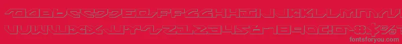 NightrunnerShadow-Schriftart – Graue Schriften auf rotem Hintergrund