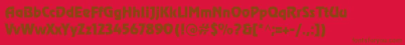 Cyrillicrevue Font – Brown Fonts on Red Background