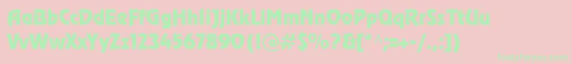 Cyrillicrevue Font – Green Fonts on Pink Background