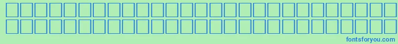 ErmineRegular-fontti – siniset fontit vihreällä taustalla