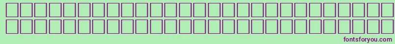Czcionka ErmineRegular – fioletowe czcionki na zielonym tle