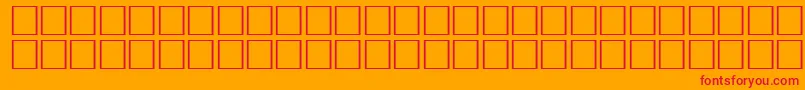 ErmineRegular-fontti – punaiset fontit oranssilla taustalla