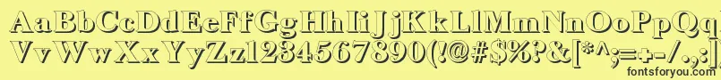 LongislandShadow Font – Black Fonts on Yellow Background