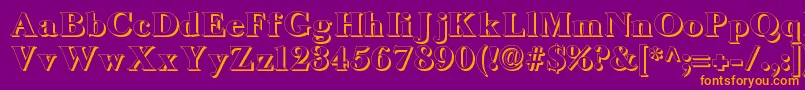 LongislandShadow Font – Orange Fonts on Purple Background