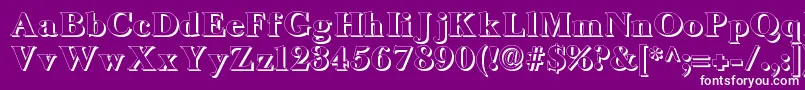 LongislandShadow Font – White Fonts on Purple Background