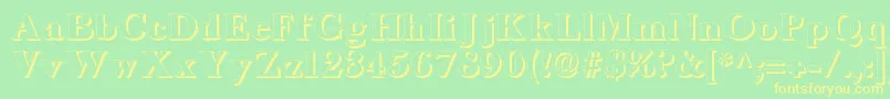 LongislandShadow Font – Yellow Fonts on Green Background