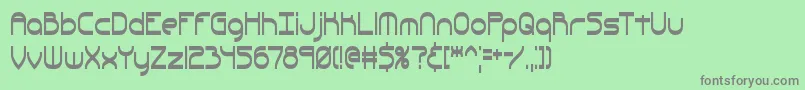 フォントQuacksalverBrk – 緑の背景に灰色の文字