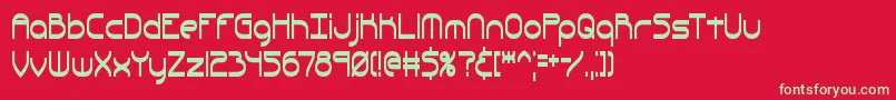 QuacksalverBrk Font – Green Fonts on Red Background