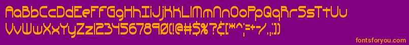 QuacksalverBrk Font – Orange Fonts on Purple Background