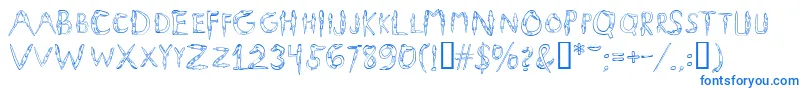 Alligators Font – Blue Fonts on White Background