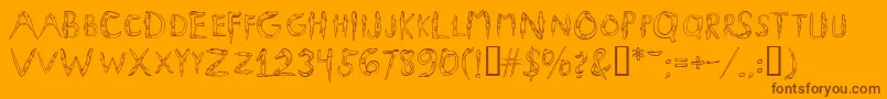 Alligators Font – Brown Fonts on Orange Background