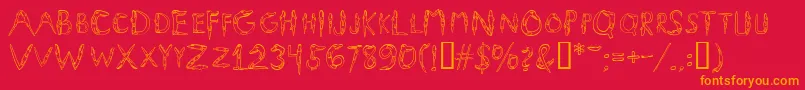 Alligators Font – Orange Fonts on Red Background