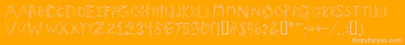 Alligators Font – Pink Fonts on Orange Background