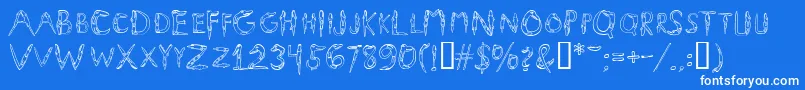 Alligators Font – White Fonts on Blue Background