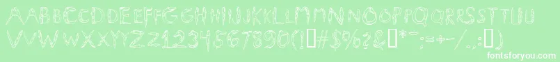 Alligators Font – White Fonts on Green Background