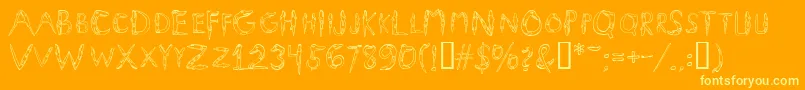 Alligators Font – Yellow Fonts on Orange Background