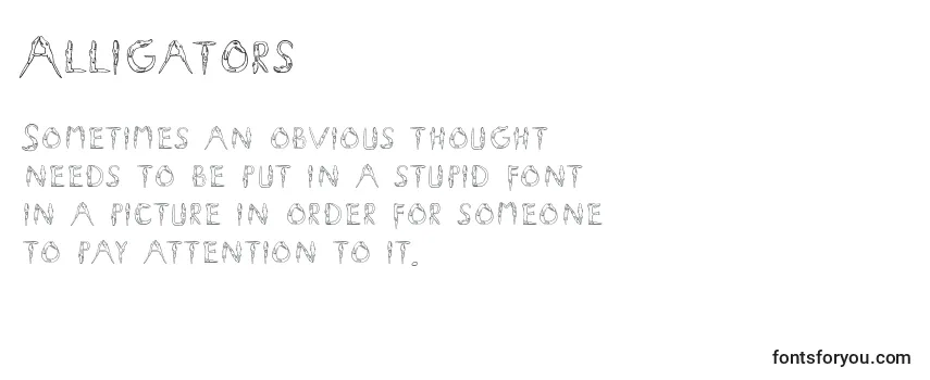 Review of the Alligators Font