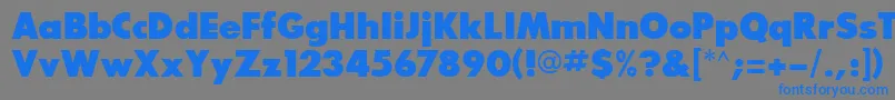 GlasnostextraboldRegular Font – Blue Fonts on Gray Background