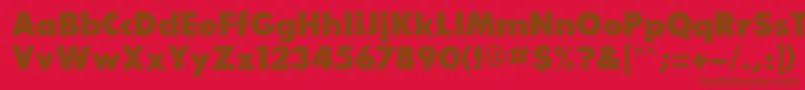 GlasnostextraboldRegular Font – Brown Fonts on Red Background
