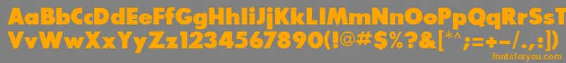 GlasnostextraboldRegular Font – Orange Fonts on Gray Background