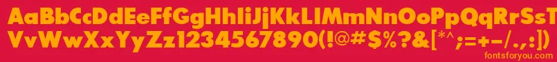 GlasnostextraboldRegular Font – Orange Fonts on Red Background