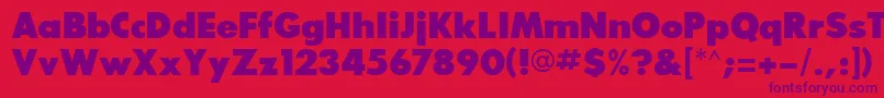 GlasnostextraboldRegular Font – Purple Fonts on Red Background