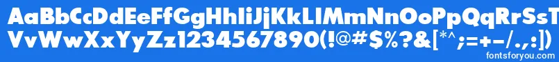 GlasnostextraboldRegular Font – White Fonts on Blue Background