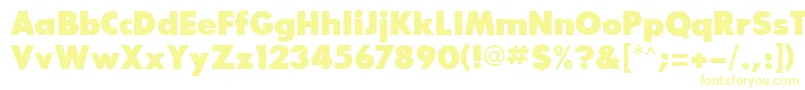 GlasnostextraboldRegular-Schriftart – Gelbe Schriften