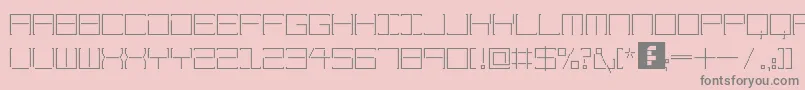 AmayaTechnical-Schriftart – Graue Schriften auf rosa Hintergrund