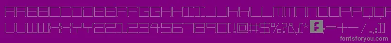 Fonte AmayaTechnical – fontes cinzas em um fundo violeta