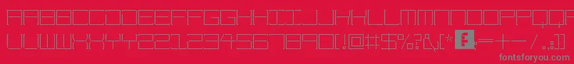 Шрифт AmayaTechnical – серые шрифты на красном фоне