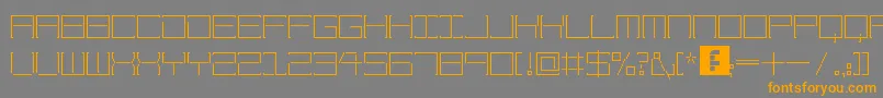 AmayaTechnical Font – Orange Fonts on Gray Background