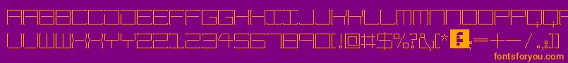 AmayaTechnical Font – Orange Fonts on Purple Background