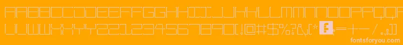 AmayaTechnical-Schriftart – Rosa Schriften auf orangefarbenem Hintergrund