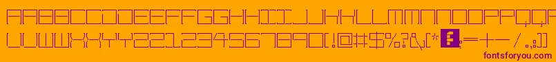 AmayaTechnical Font – Purple Fonts on Orange Background