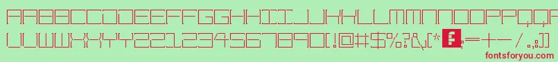 AmayaTechnical Font – Red Fonts on Green Background