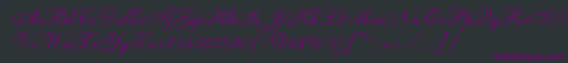 VestureRegular-Schriftart – Violette Schriften auf schwarzem Hintergrund