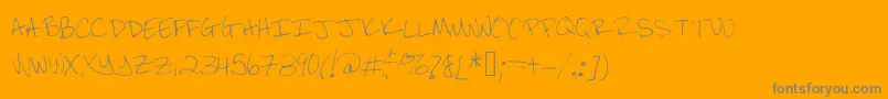 Шрифт Brandeezfontv2 – серые шрифты на оранжевом фоне