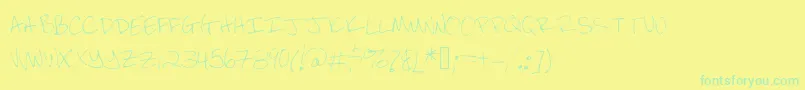 Police Brandeezfontv2 – polices vertes sur fond jaune