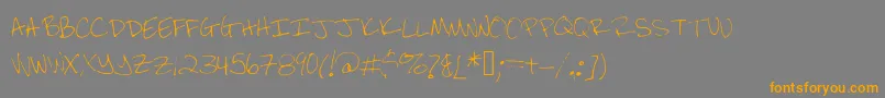 Brandeezfontv2 Font – Orange Fonts on Gray Background