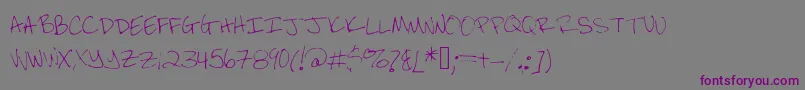 Шрифт Brandeezfontv2 – фиолетовые шрифты на сером фоне