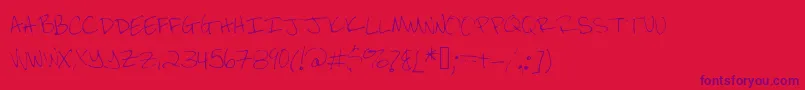 Police Brandeezfontv2 – polices violettes sur fond rouge