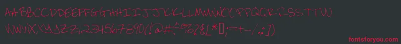 Brandeezfontv2 Font – Red Fonts on Black Background