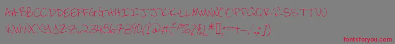 Brandeezfontv2 Font – Red Fonts on Gray Background