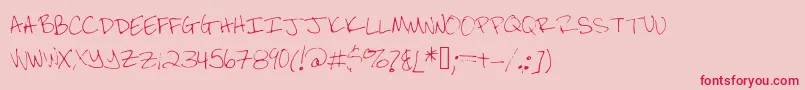 Brandeezfontv2 Font – Red Fonts on Pink Background