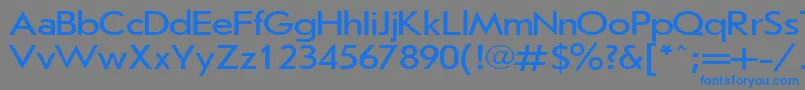 JournalSansserif120nPlain001.001 Font – Blue Fonts on Gray Background