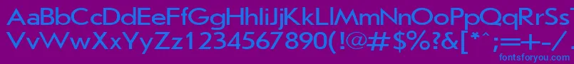 JournalSansserif120nPlain001.001 Font – Blue Fonts on Purple Background