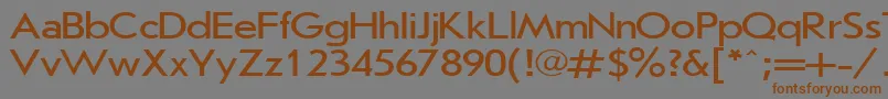 JournalSansserif120nPlain001.001 Font – Brown Fonts on Gray Background