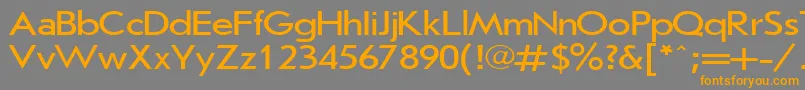 JournalSansserif120nPlain001.001 Font – Orange Fonts on Gray Background