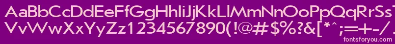 JournalSansserif120nPlain001.001 Font – Pink Fonts on Purple Background